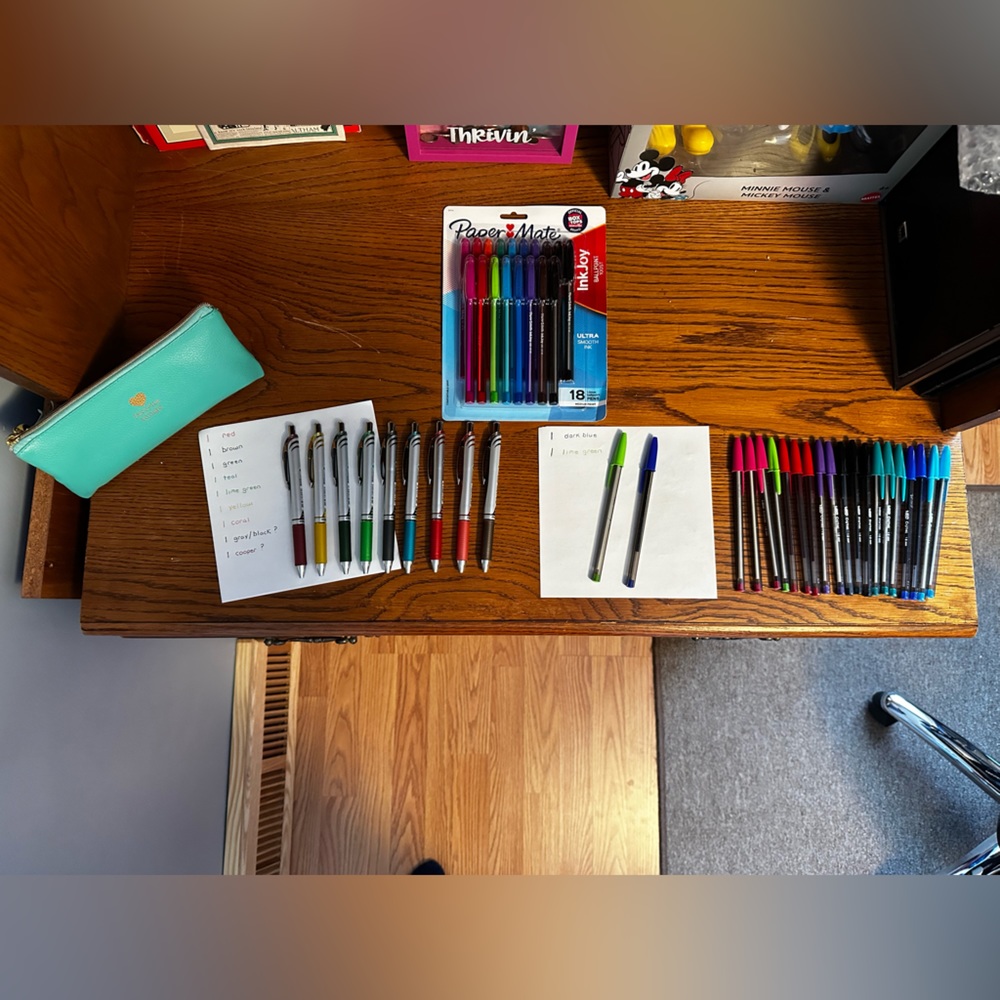 Bundle of Pens and Pencil Case